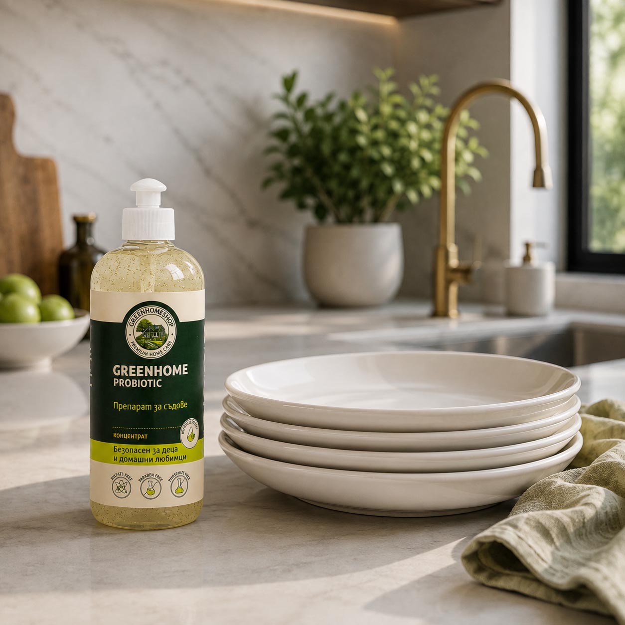 пробиотичен препарат за миене на съдове greenhome